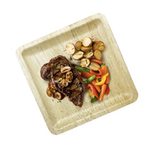 Load image into Gallery viewer, Bamboo Studio Disposable Bamboo Sheath Plates 10 Inch Square Party Pack (50 Pack of 4 - 200 count/case) Compostable and Biodegradable - Better than Plastic and Paper Plates