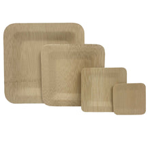 Load image into Gallery viewer, 7" Square Bamboo Plates - (200 count/case)