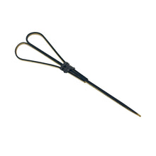 Load image into Gallery viewer, 3.9" Black Bamboo Heart Shaped Pick (1200 count/case)