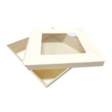 Load image into Gallery viewer, Tree Choice 16&quot; x 16&quot; Rectangular Wooden Lid with Clear View Window for Charcuterie Trays - LIDS ONLY(10 count/case)