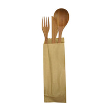 Load image into Gallery viewer, TreeChoice Luxury Utensil Set in Kraft Bag (8 packs of 25 - 200 count/case)
