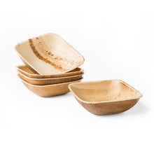 Load image into Gallery viewer, Tree Choice 4.5&quot; Square Deep Palm Leaf Bowls 8 oz. (100 count)