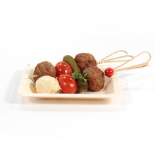 Load image into Gallery viewer, Tree Choice 4.5" Square Poplar Wood Plate (200 count/case)