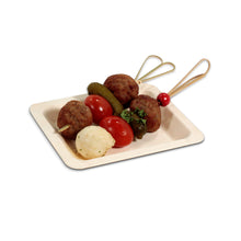 Load image into Gallery viewer, Tree Choice 5.5&quot; Square Poplar Wood Plate (200 count/case)