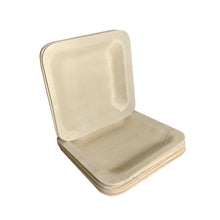 Load image into Gallery viewer, Tree Choice 5.5&quot; Square Poplar Wood Plate (200 count/case)