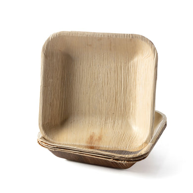 Large Square Palm Leaf Bowl Bulk and Wholesale
