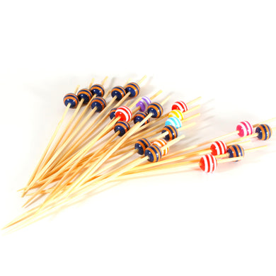 Tree Choice Bamboo Multi Color Bead with Stripes Pick (1200 count/case)