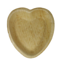 Load image into Gallery viewer, Tree Choice 7&quot; Heart Shaped Palm Leaf Plates (4 packs of 25 - 100 count/case)