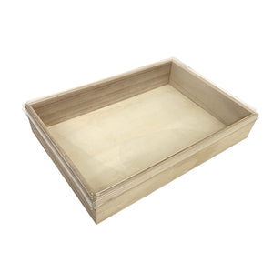 Tree Choice 11" x 8" x 2" Wooden Rectangular Heavy Duty Charcuterie Tray (24 count/case)