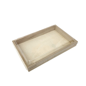 Tree Choice 8" x 6" x 1" Wooden Rectangular Heavy Duty Charcuterie Tray (24 count/case)