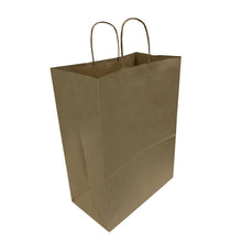 Load image into Gallery viewer, 13&quot; x 7&quot; x 17&quot; Natural Kraft Shopping Bag with Rope Handles (200 ct)