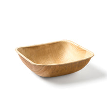 Load image into Gallery viewer, Small sauce plate, Square Single Bite Disposable Leaf Bowl for different kinds of finger foods, snacks, desserts